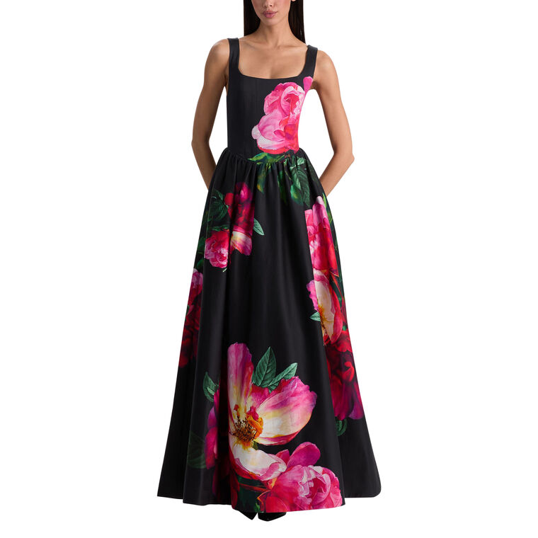 Tarrie Sleeveless Curved Drop Waist Maxi Dress image number null