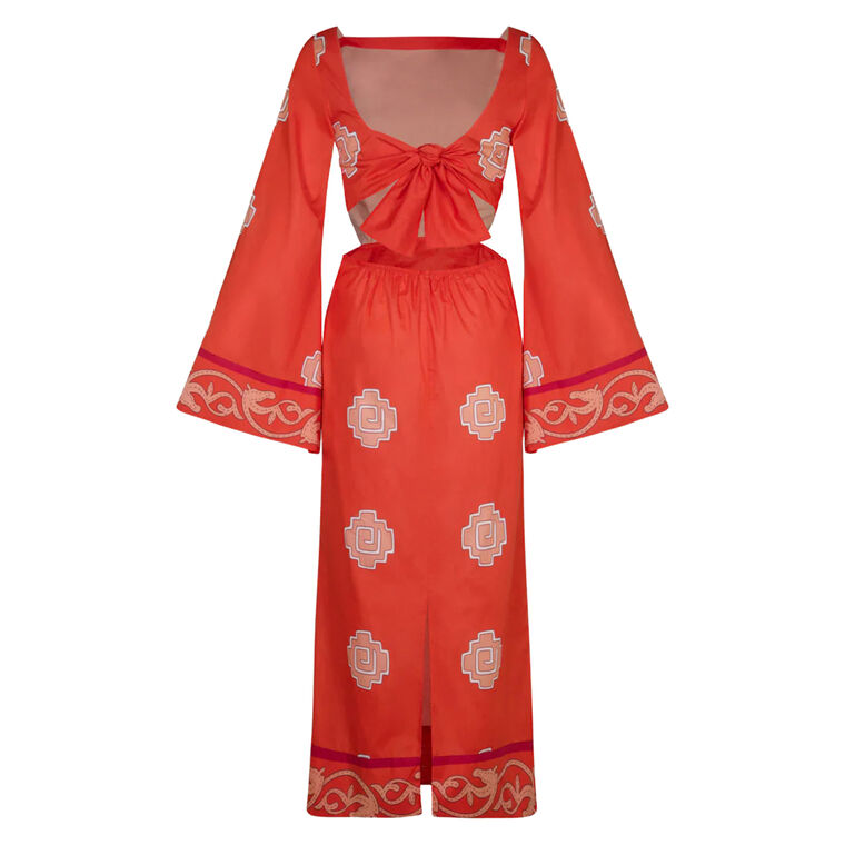 Underwater Sanctuary Long Sleeve Midi Dress image number null