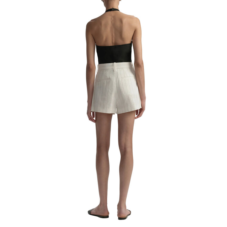 Winston Mid-Rise Linen Pinstripe Short image number null