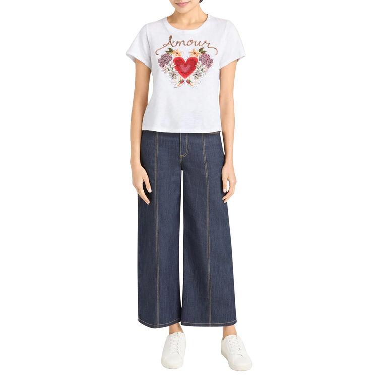 Western Amour Short Sleeve Shrunken Tee image number null