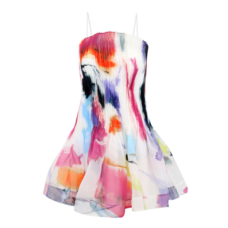 Celestial Pleated Mini Dress image number null