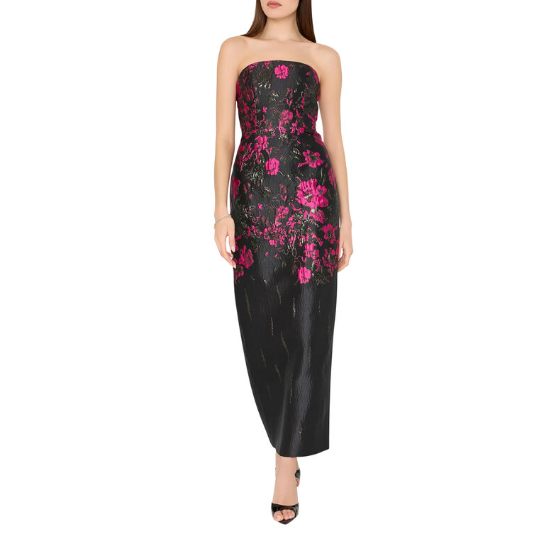 Orion Floral Jacquard Dress image number null