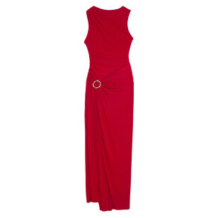 Blaine Sleeveless Gathered Jersey Gown
