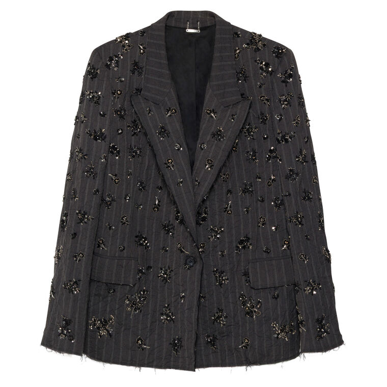 Murphy Striped Embellished Blazer image number null