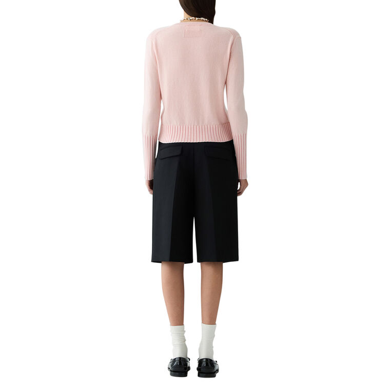 Long Sleeve Sunwash Shrunken Crewneck Sweater image number null