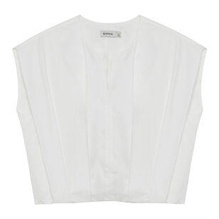 Wrenli Cotton Pleated Top