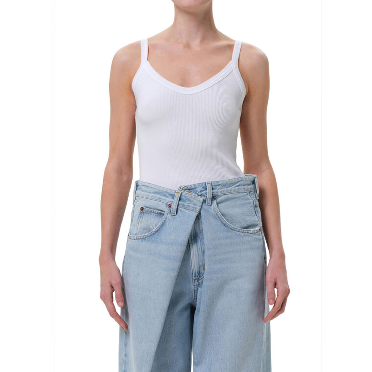 Jordan V-Neck Ribbed Tank Top image number null
