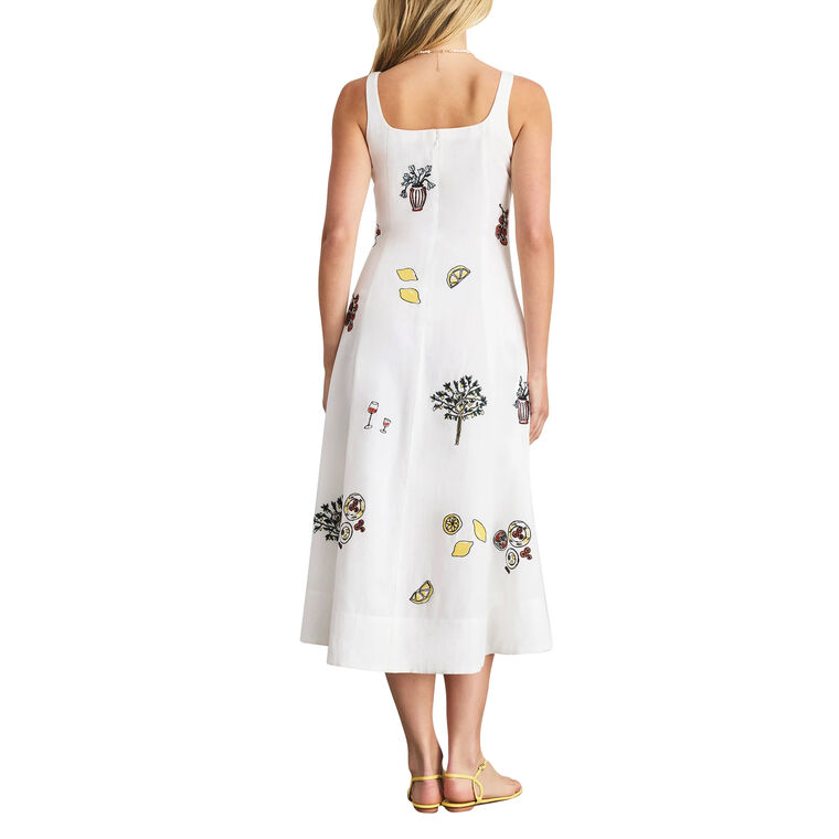 Soren Sleeveless Scoopneck Patchwork Midi Dress image number null