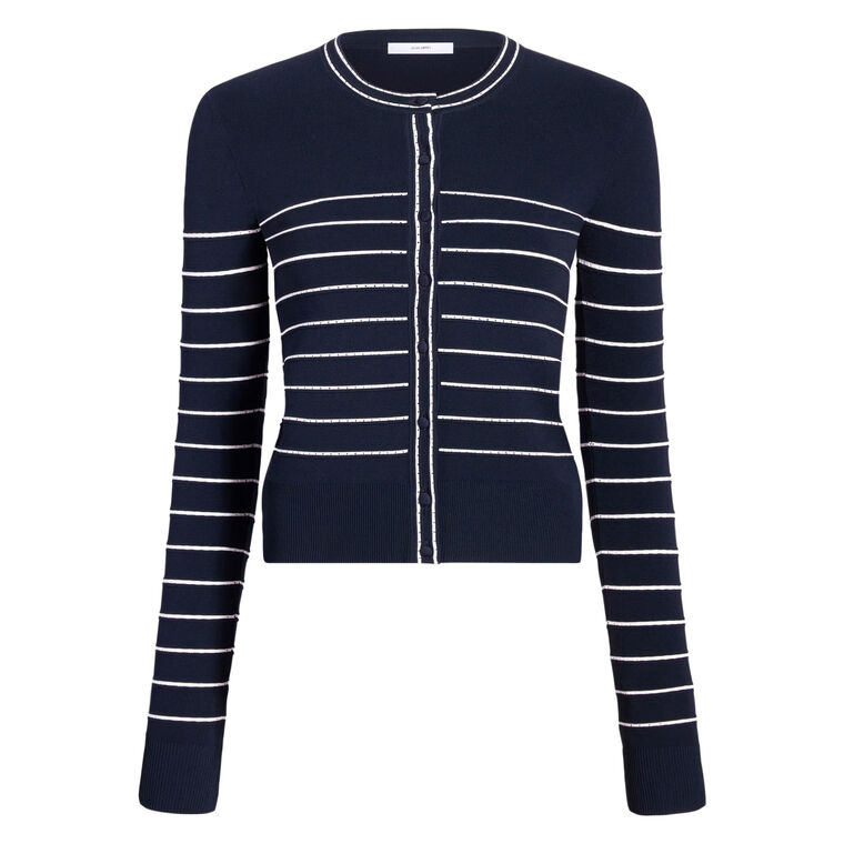 Faye Compact Jacquard Cardigan image number null
