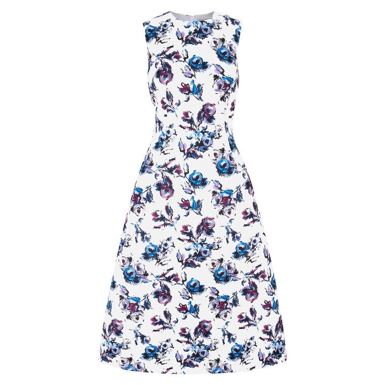 Rumi Sleeveless High Neck Floral Midi Dress image number null