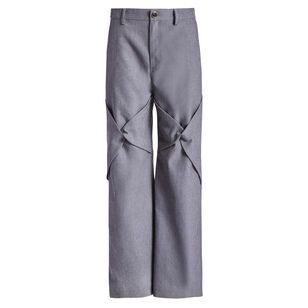 Astrid Draped Specialty Denim Trouser
