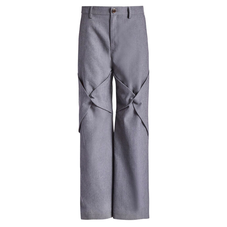 Astrid Draped Specialty Denim Trouser image number null
