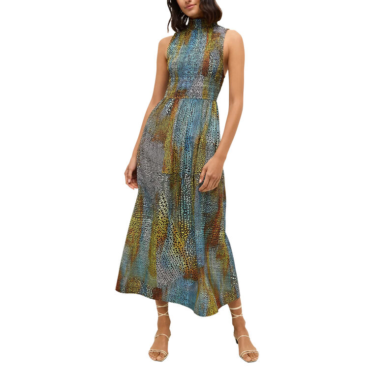 Donna Mock Neck Midi Dress image number null