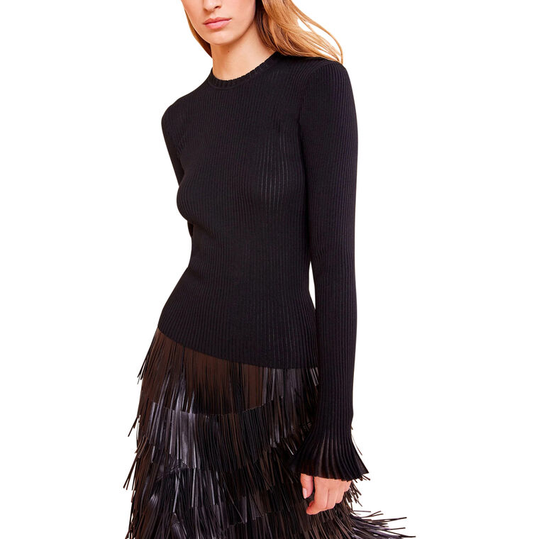 Aster Long Sleeve Rib Knit Top image number null