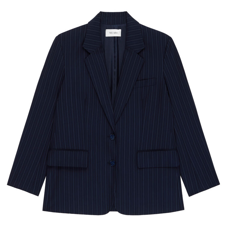The Diana Pinstriped Blazer image number null