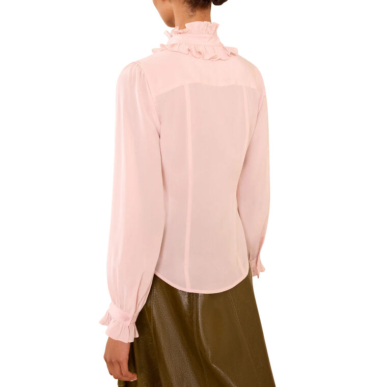 Catroux Long Sleeve Silk Blouse image number null