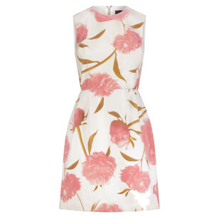 Sleeveless Floral Velvet Mini Dress