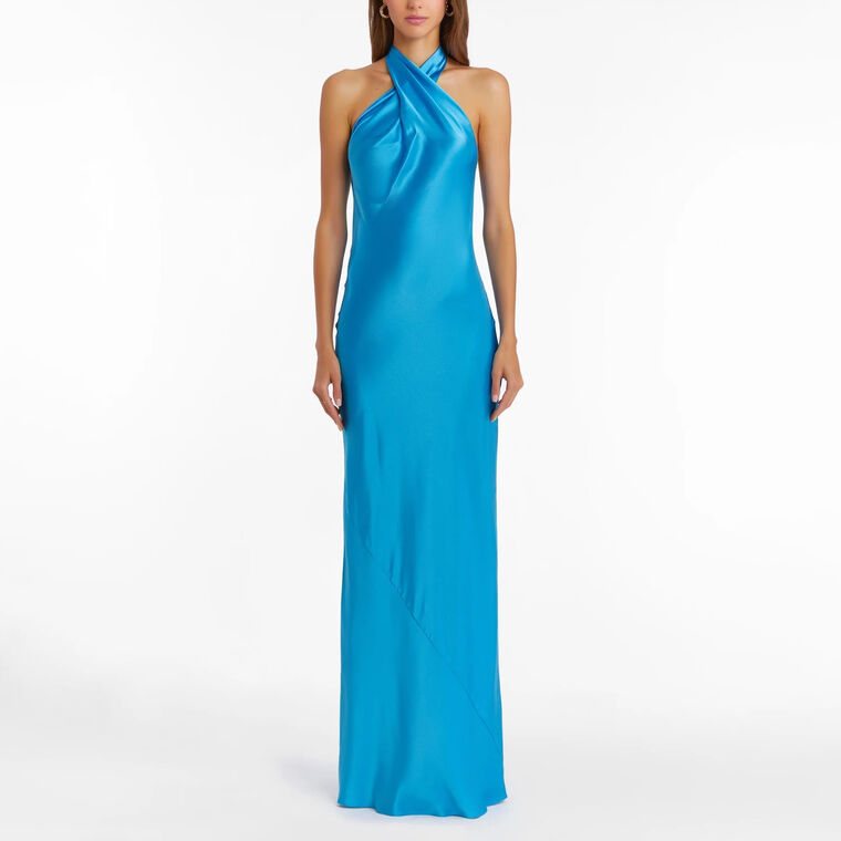 Jade Silk Maxi Dress image number null