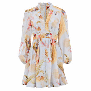 Ascension Plunge Linen Mini Dress