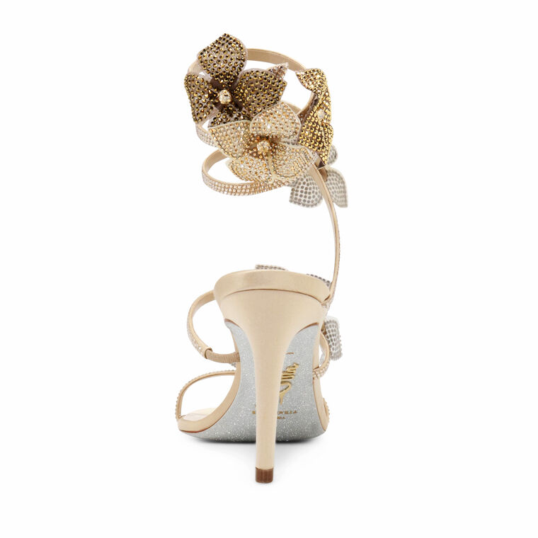 Floriane 100mm Satin Floral High-Heel Sandal image number null