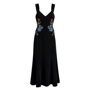 Andre Floral Mixed Media Sleeveless Midi Dress
