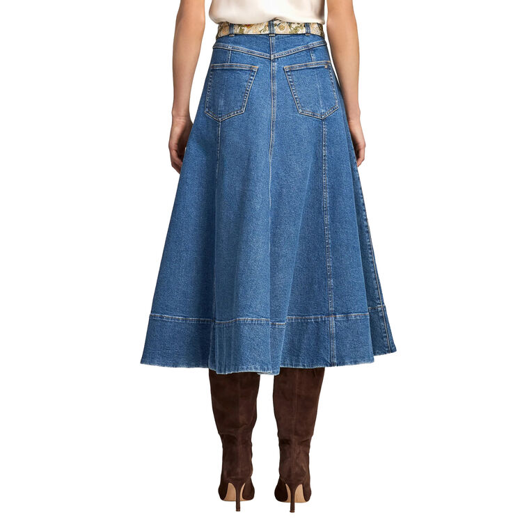 Long Benji Denim Skirt image number null