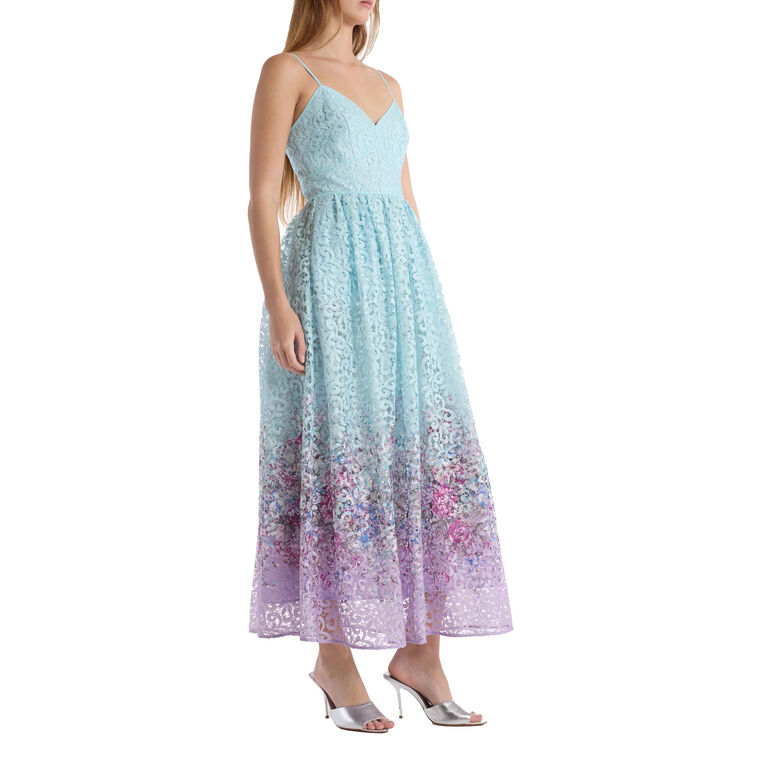 Leilani Sleeveless Ombre Lace Midi Dress image number null