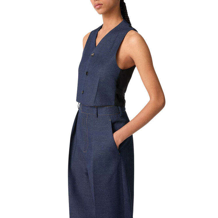 Melange Wool Vest image number null
