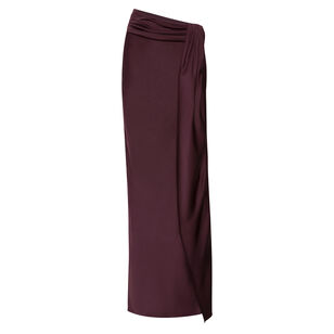 Lightweight Satin Asymmetric Maxi Skirt