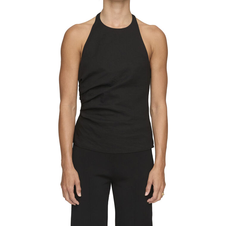 Sylvie Linen Halter Top image number null