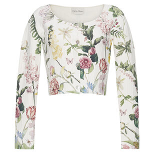 Rose Long Sleeve Cropped Cardigan