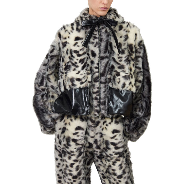 Hesse Faux Fur Leopard Jacket image number null