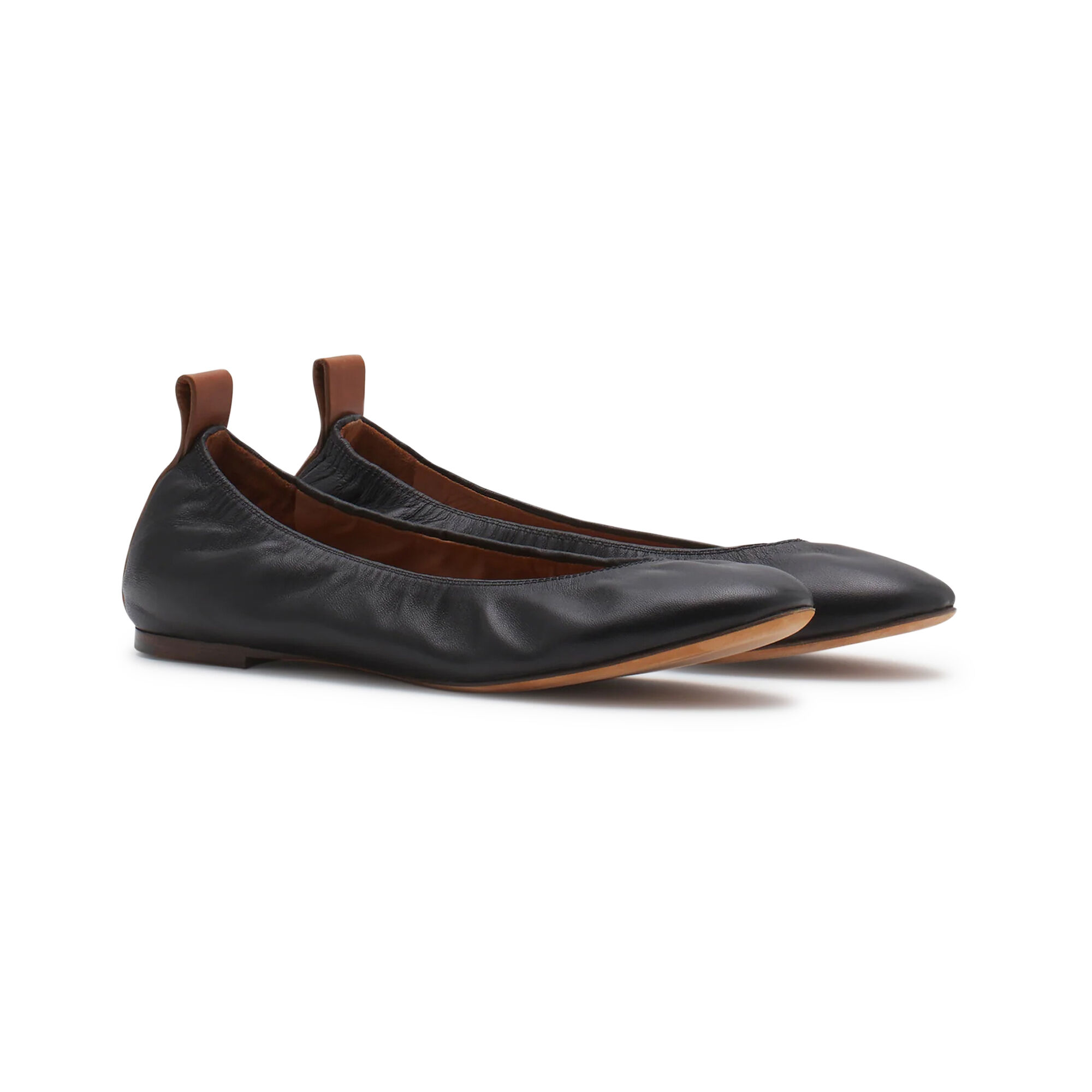 LANVIN ハレリナフラットシュス FWBAMB02NAPAP24 00 The Leather Ballerina Flat