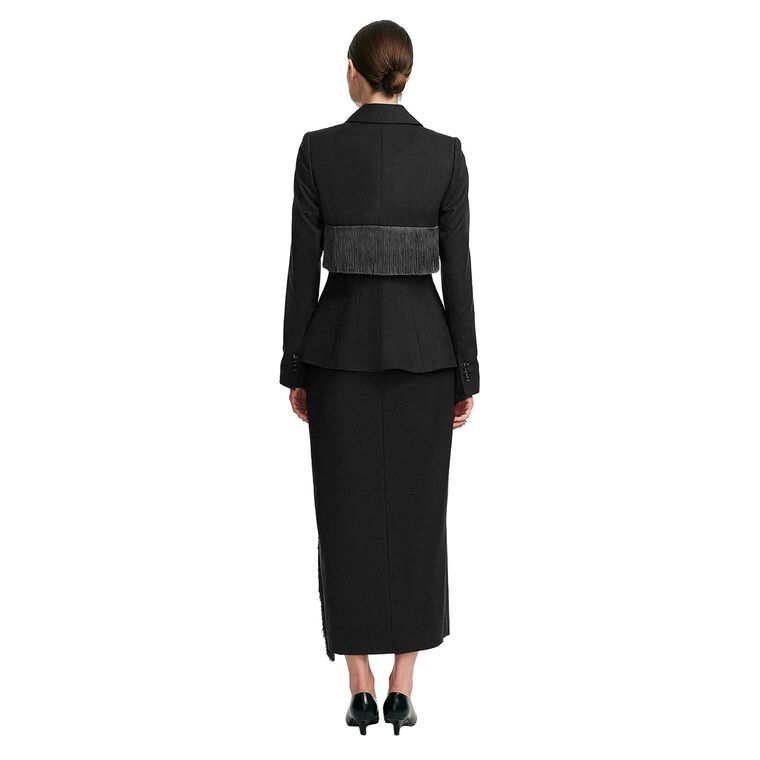 Garden Wool Fringe Detail Blazer image number null