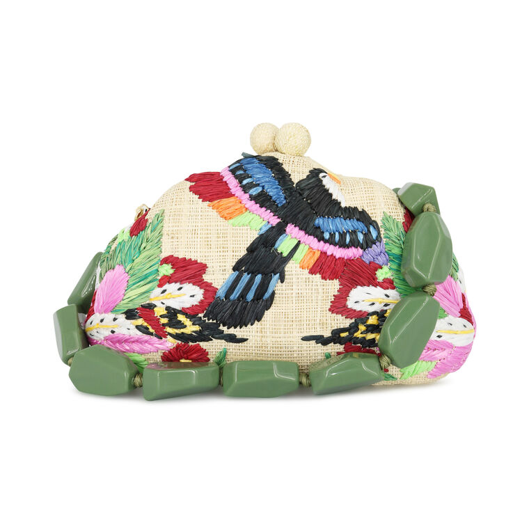 Maya Bird Embroidered Handbag image number null