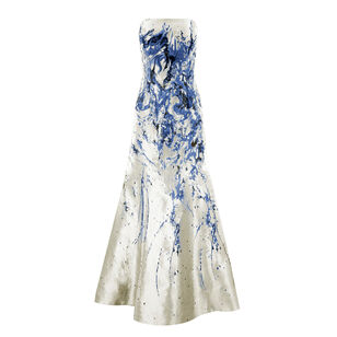 Strapless Brocade Mermaid Gown
