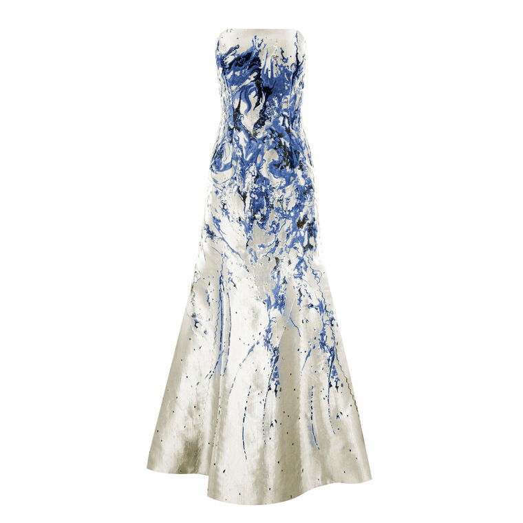 Strapless Brocade Mermaid Gown image number null