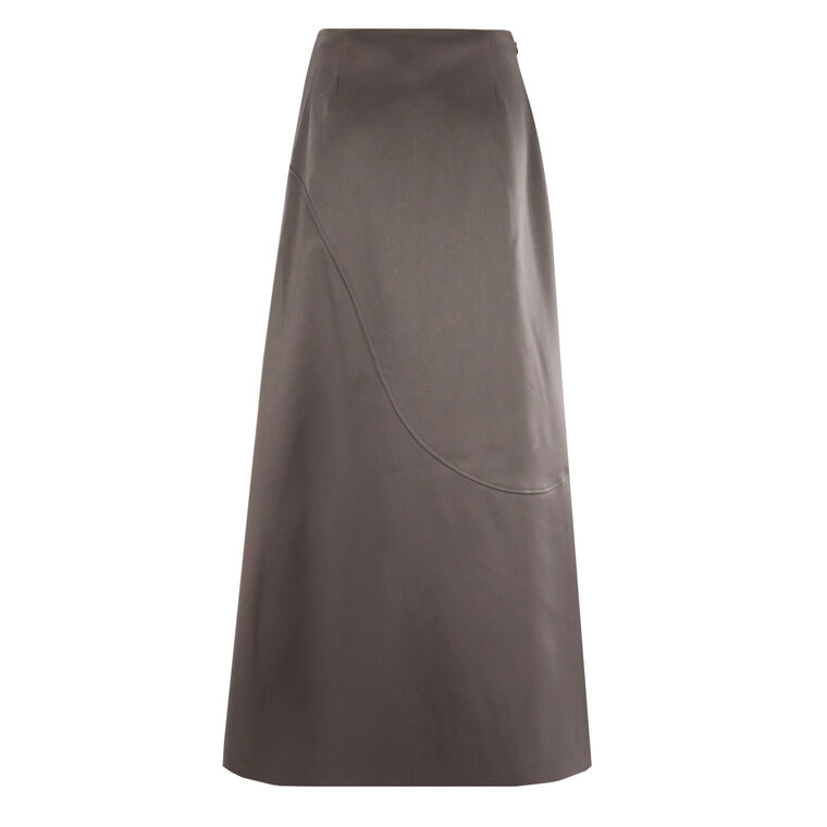 Alana Draped Satin Skirt image number null