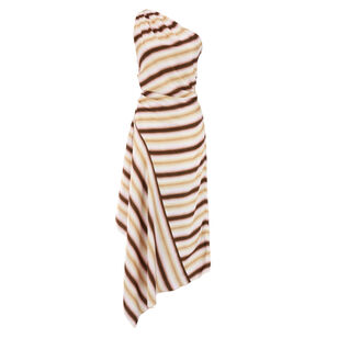 Lyn Tie-Dye Stripe One-Shoulder Maxi Dress