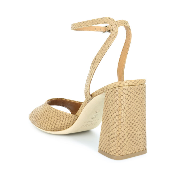 Solange Snake Embossed Heel image number null