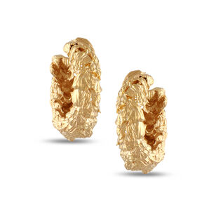 Multi Petals Textured Hoop Earrings