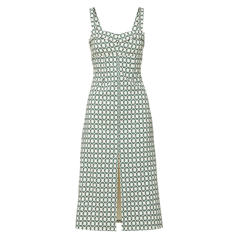 Colleen Stretch-Linen Sleeveless Midi Dress image number null
