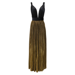 Goddess Gold Velvet Gown