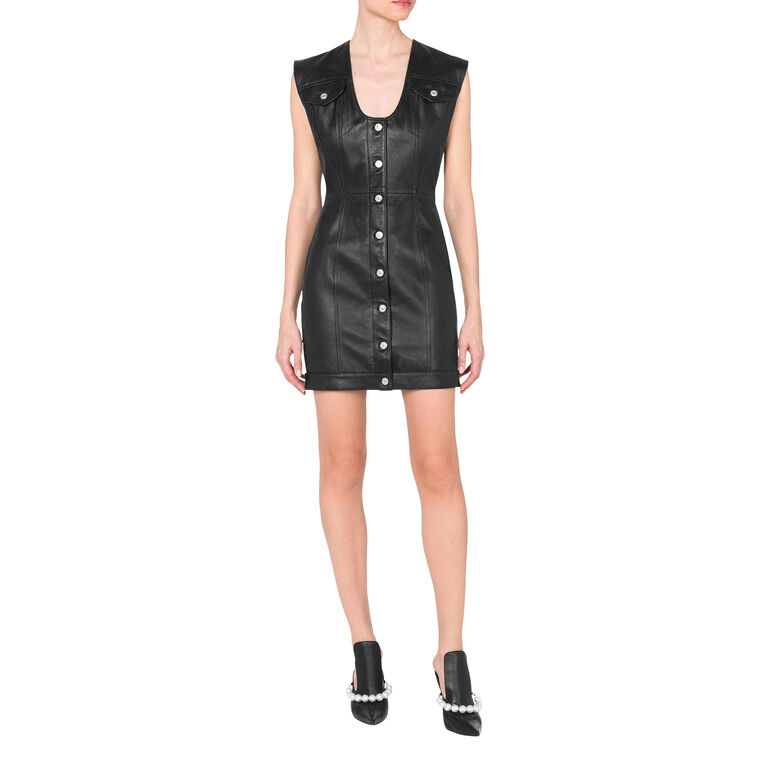 Leather Mini Dress image number null