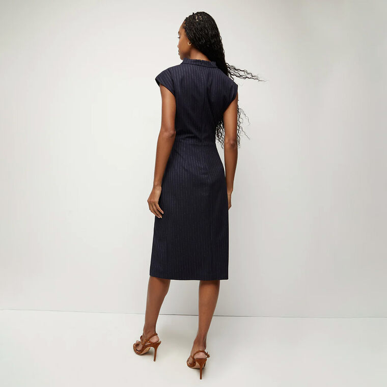 Athene Pinstriped Dress image number null