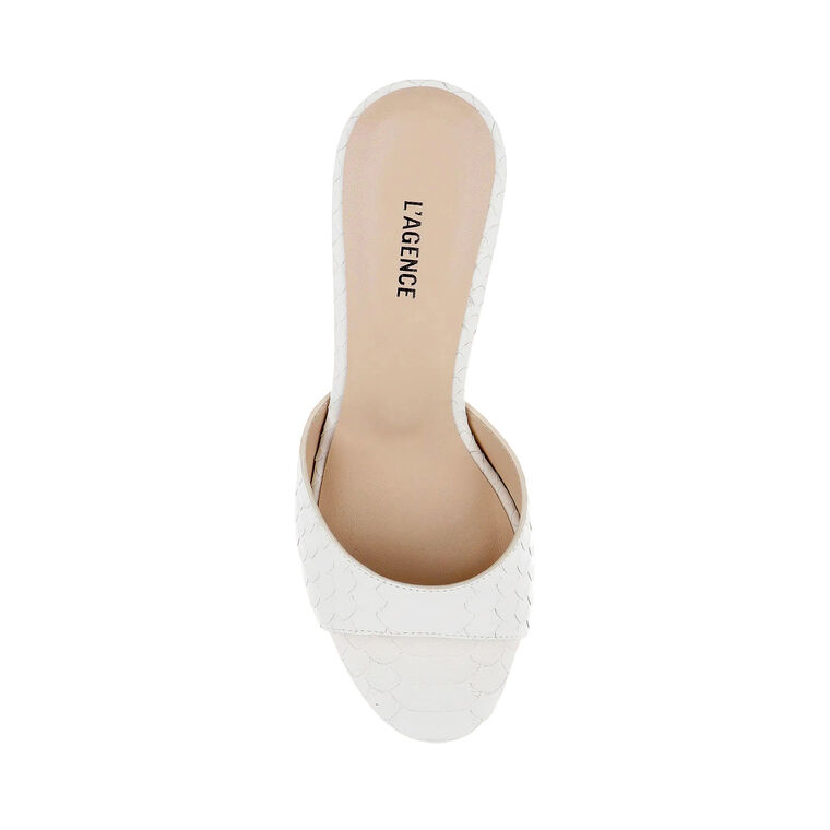 Avery II Snake Print Embossed Leather Sandal image number null