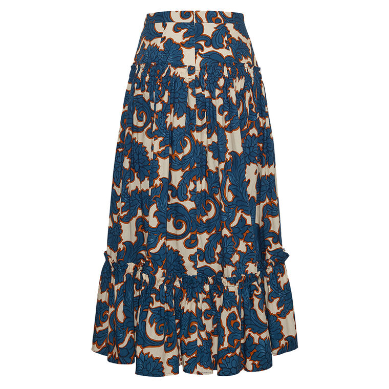 Tilsbury High-Low Ruffle Midi Skirt image number null