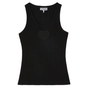 Compact Pointelle Rib Jersey Tank Top