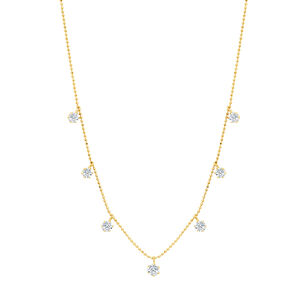 Medium Floating Diamond Necklace