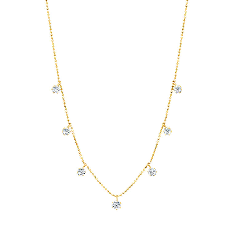 Medium Floating Diamond Necklace image number null